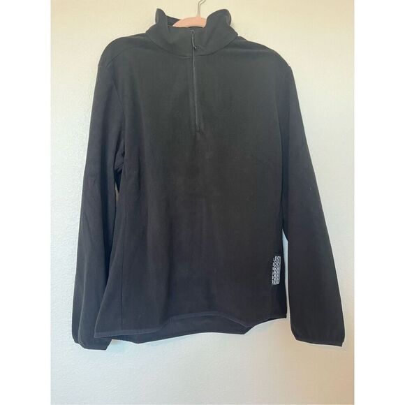 Rains Fleece Half-Zip Pullover Black NEW - Picture 2 of 7